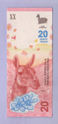 Argentiina 20 Pesos v.2019 UNC P-361