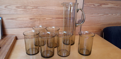 Iittala lasit, design Valto Kokko, Otso juomalasi 6 + kaadin