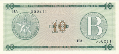 Cuba 10 Pesos 1985 P FX8 #154