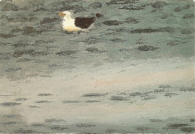 Bruno Liljefors (1860-1939): Vesilintu aalloilla(T)
