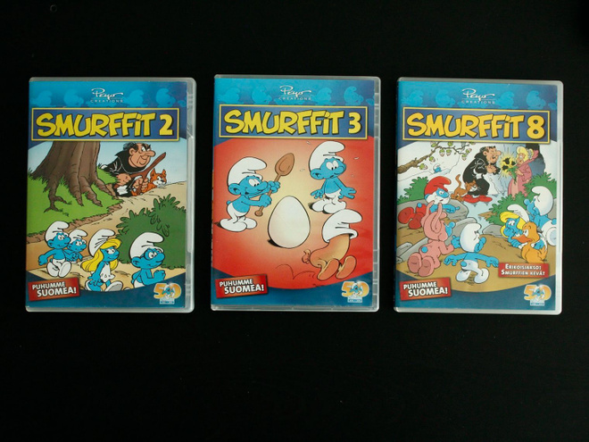 Smurffit DVD 3 kpl : #2 #3 ja #8