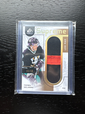2023-24 SP Game Used Supreme Pads #SPTS Teemu Selanne /15