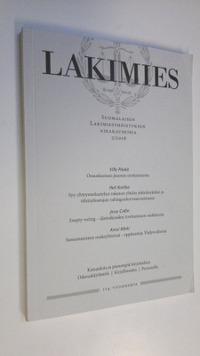 Lakimies 5/2016 : Suomalaisen lakimiesyhdistyksen aikakau...
