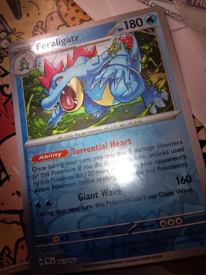 Feraligatr 041/162 Reverse Holo RARE - Scarlet & Violet card