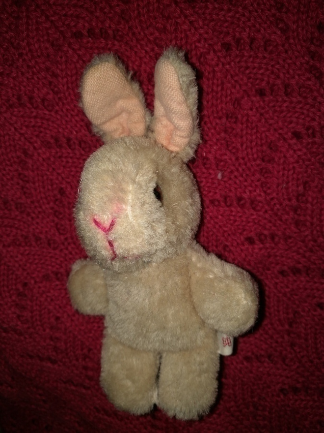 Pehmolelu 12 cm pupu jänis  liikkumattomat nivelet beesi