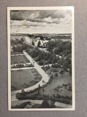 Paikkakuntakortti  Helsinki, Topeliuksenpuisto  1950
