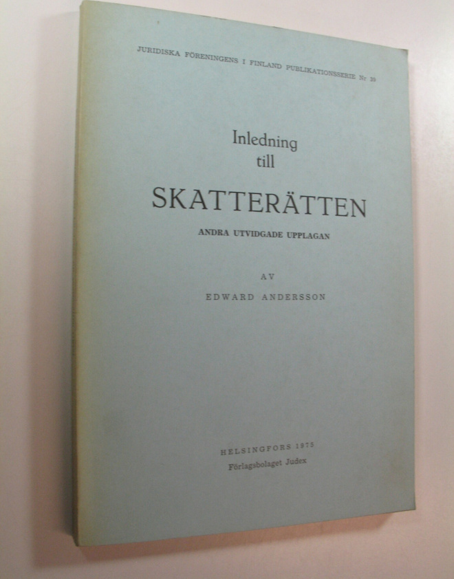 Edward Andersson : Inledning till skatterätten 1975