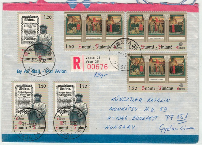 1982 Eurooppa 3 sarjaa R-kirje Unkariin