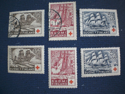 Suomalaiset postimerkit v. 1937 PR sarjat