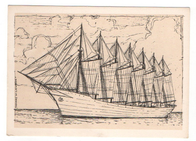 Laiva "Thomas W. Lawson" (piirretty kortti) #431#