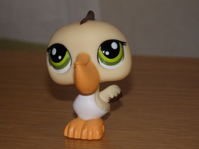 LITTLEST PET SHOP beige-ruskea PELIKAANI. LINTU #1350