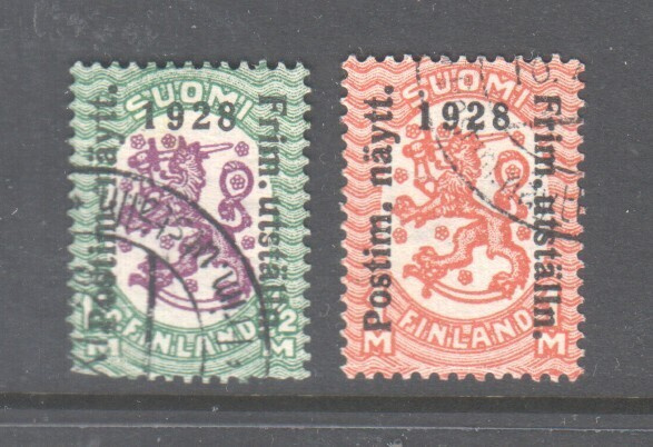 1928 Näyttelymerkit leimattuna.