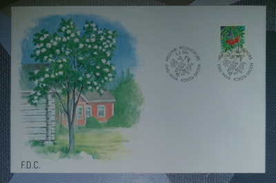 1991  Maakuntakukka 2,10mk tarramerkki  FDC