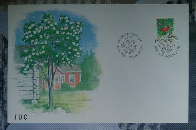1991  Maakuntakukka 2,10mk tarramerkki  FDC