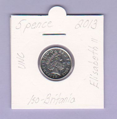 Iso-Britania 5 Pence v.2013 KM#1109d