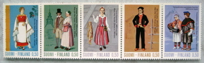 Kansallispuvut 19.11.1972.**Lapet 709-713(72)