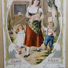 Äiti karitsa sylissään, lapset vierellään, koristelu p. 1912 - pikkukuva 1