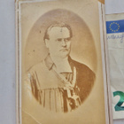 VANHA CDV Visiitti Valokuva Pappi KIVAT Ristit 1870-l - pikkukuva 1