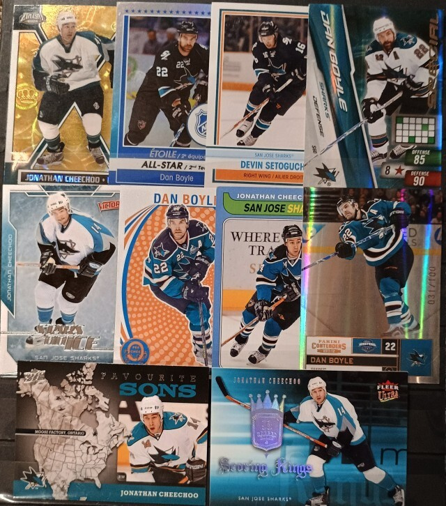 10 x SAN JOSE SHARKS Erikois/Parallel Kortteja
