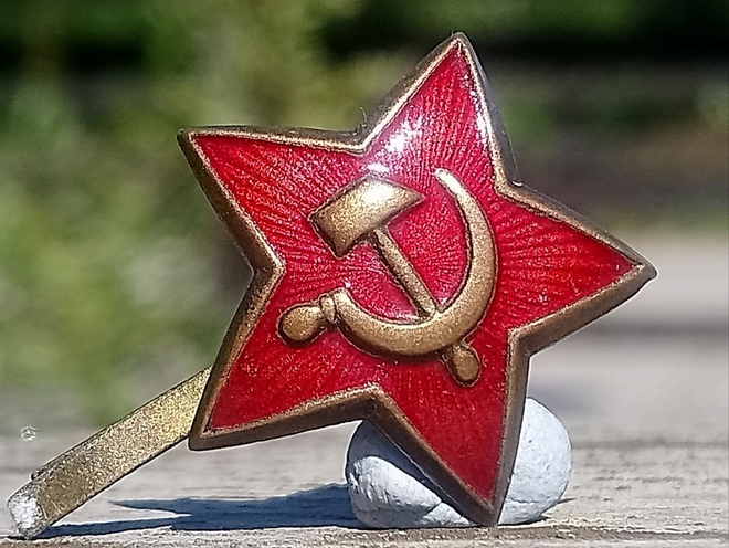 Sotasaalis kokardi. Ehjät piikit. Halkaisija - 22 mm.