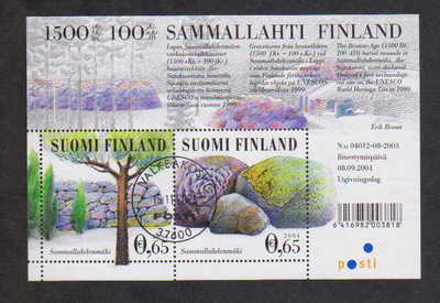 BL36 Sammallahdenmäki leimattu blokki.
