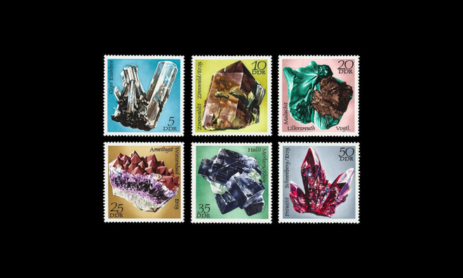 DDR 1737-42 ** Mineraaleja (1972)