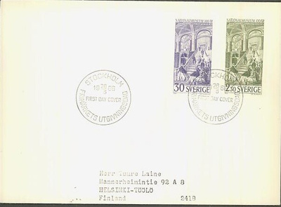 Ruotsi Mi 549-50 FDC