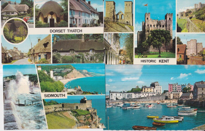 England, 4 erilaista postikorttia , e167