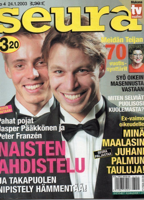 Seura n:o 4 2003 Pahat pojat. Teija Sopanen. Juhani & Marjo.