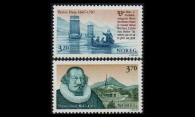 Norja 1267-8 ** Petter Dass 350v (1997)