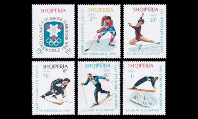 Albania 1233-8 ** Talviolympialaiset Grenoble (1967)