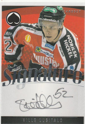 2011/12 Cardset Signature Ville Uusitalo , Ässät