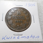 10 penniä 1905 kulkematon hieman patinoitunut, - pikkukuva 5