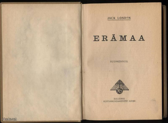 Jack London: Erämaa 1.p 1924 + mm. Riverton ysid. Katso!