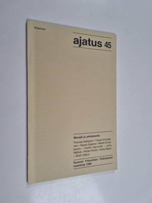 Eripainos teoksesta Ajatus 45 : Moraali ja yhteiskunta - ...