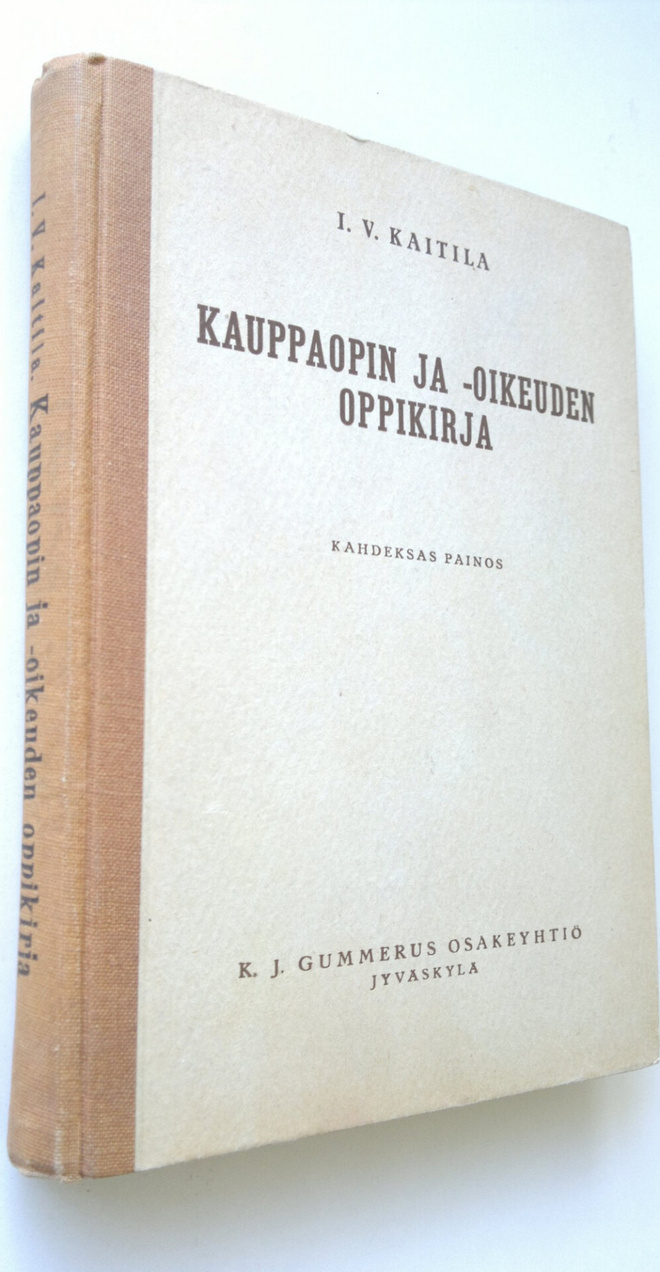I. V. Kaitila : Kauppaopin ja -oikeuden oppikirja
