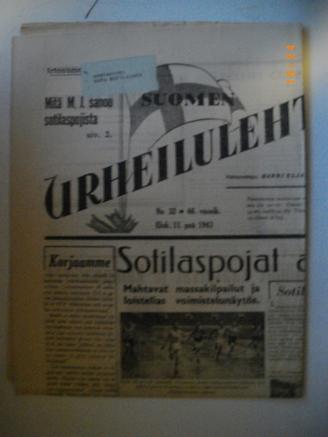 Suomen Urheilulehti Nro 32/1943 (25.2)