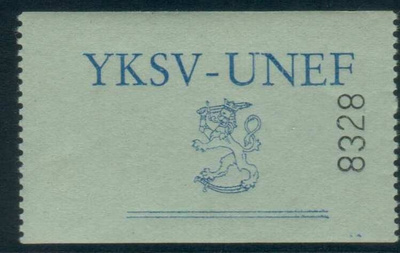 YK 2  -UNEF  II  pakettimerkki  1973
