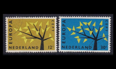 Alankomaat 782-3 o Europa (1962)
