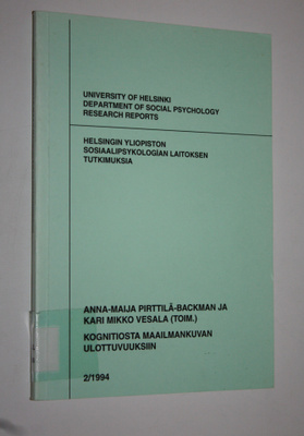 Anna-Maija ym. Pirttilä-Backman : Kognitiosta maailmankuv...