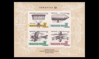 Unkari 2317-20BL57B * Lentopostimerkkinäyttely AEROFILA blo