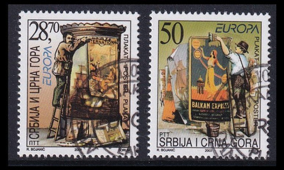 Jugoslavia 3114-5 o Europa julistetaide (2003)