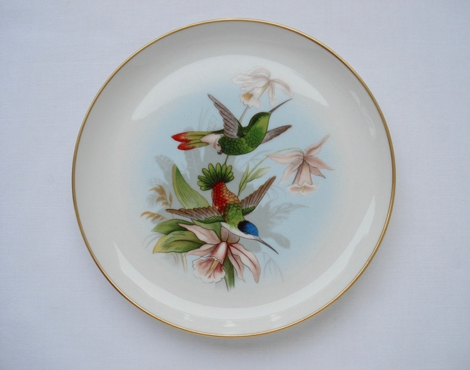 TAIDE- SEINÄLAUTANEN Fürstenberg Kolibri linnut Ø 16,5cm