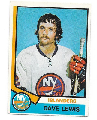 1974-75 OPC #324 Dave Lewis New York islanders RC