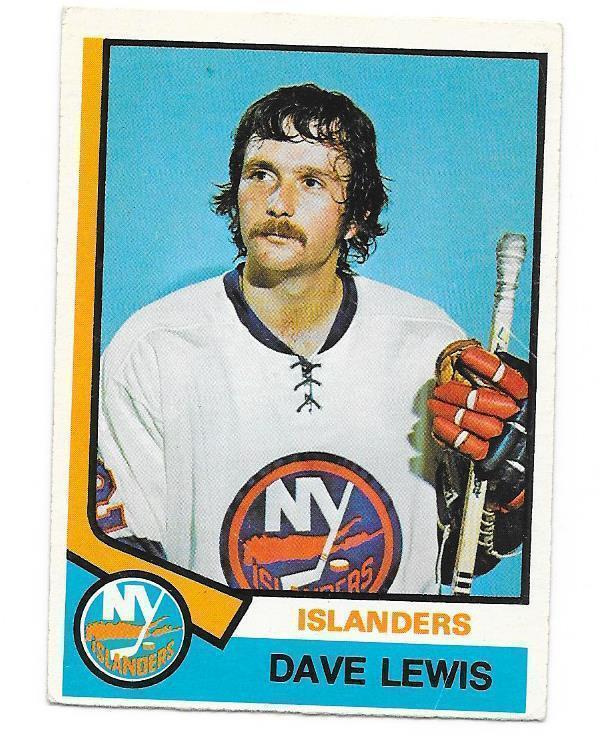 1974-75 OPC #324 Dave Lewis New York islanders RC