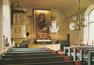 KIRKKOKORTTI - ÅLAND - ECKERÖN KIRKKO - SISÄKUVA - 1