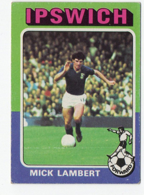 Purkkakuva Jalkapallo. n:o 158 MICK LAMBERT. IPSWICH