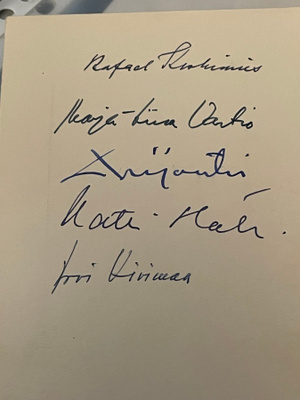 Arijoutsi, Vartio, Koskimies, Kivimaa & Hälli nimikirjoitus