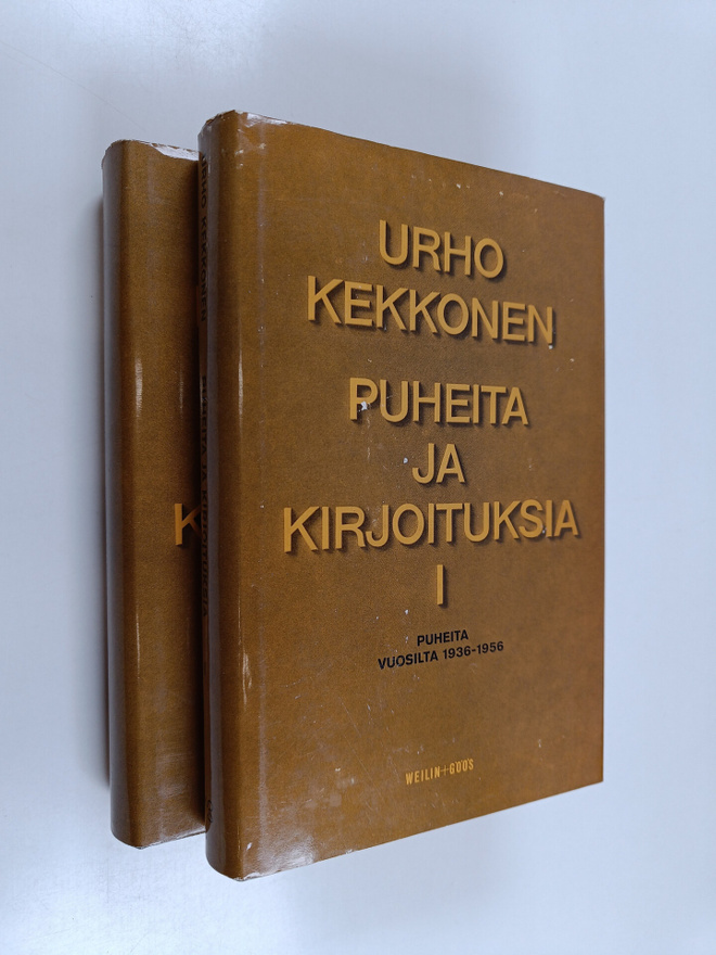 Urho Kekkonen : Puheita ja kirjoituksia 1-2 : Puheita vuo...