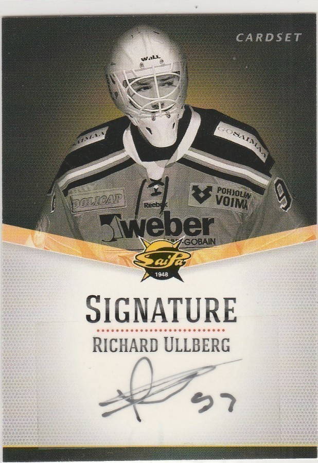 2012/13 Cardset Signature Richard Ullberg , Saipa